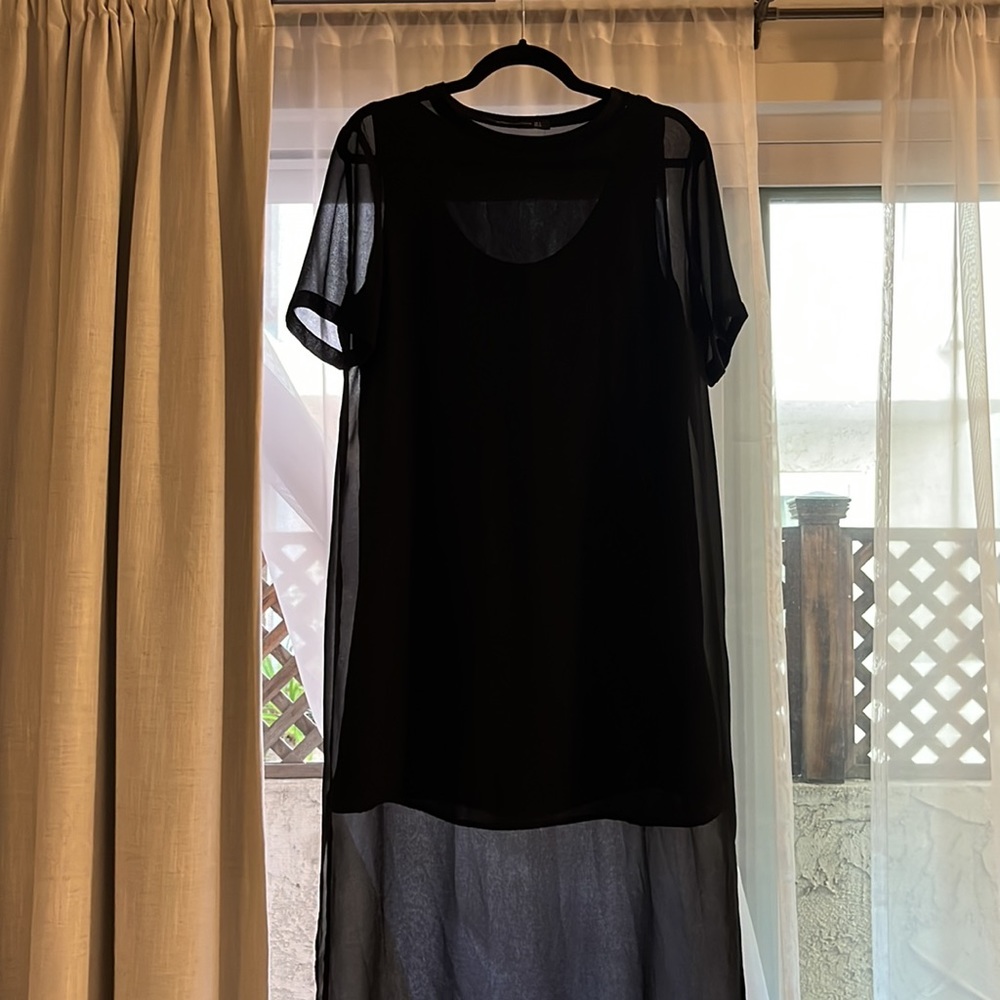 Zara lined black dress
